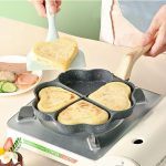 قیمت و خرید تابه پنکیک گرانیتی چهارخانه مدل قلبی وارداتی