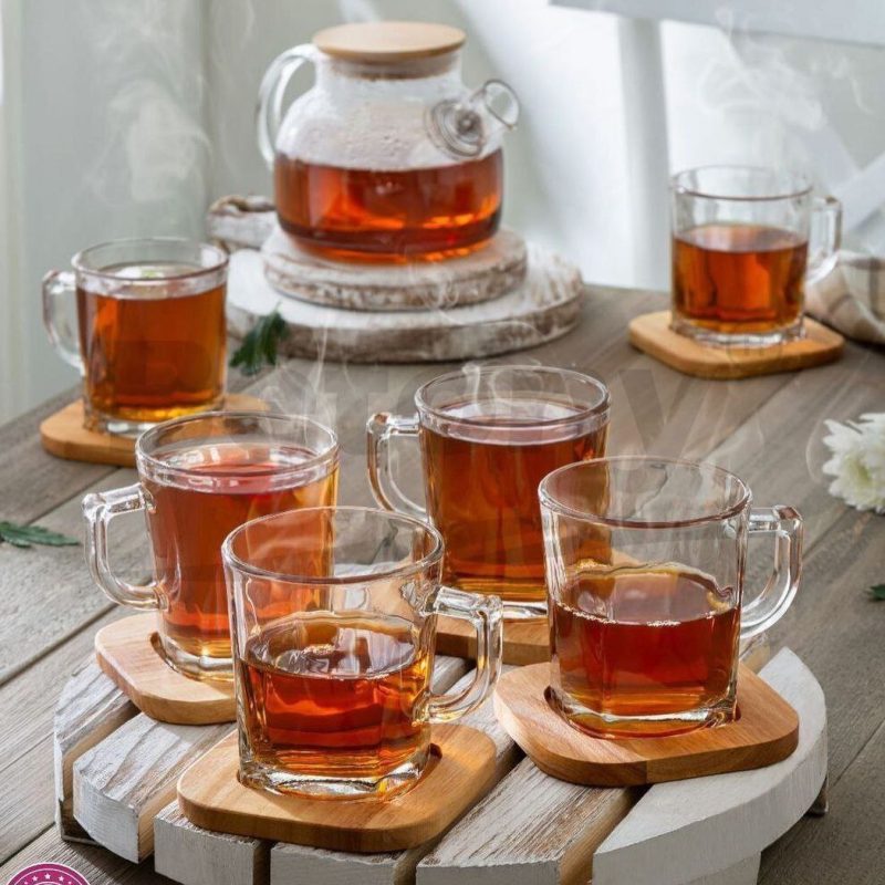 قیمت وخرید لیوان چایخوری دسته دار 6تایی پاشا باغچه PASA BAHCE ترکیه