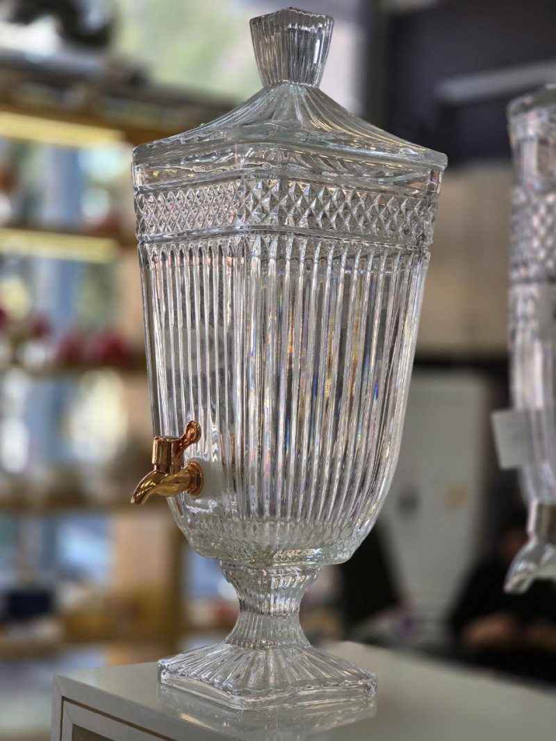 قیمت و خرید کلمن شیشه ای شربت خوری (بلور) وارداتی کد 1660