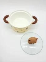قیمت و خرید قابلمه سرامیکی خرسی درب شیشه ای وارداتی کد KIT-58