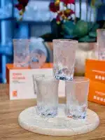 قیمت و خرید لیوان دفرمه طرح یخی DELI GLASS