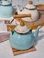 قیمت و خرید کتری لعابی دسته چوبی وارداتی