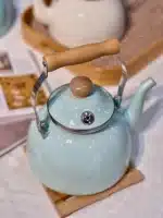 قیمت و خرید کتری لعابی دسته چوبی وارداتی