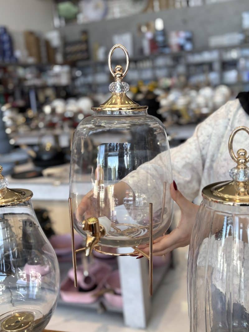 کلمن شیشه ای پایه دار Glass Ware
