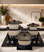 خرید سرویس قابلمه 10 پارچه vicalina مربع وارداتی