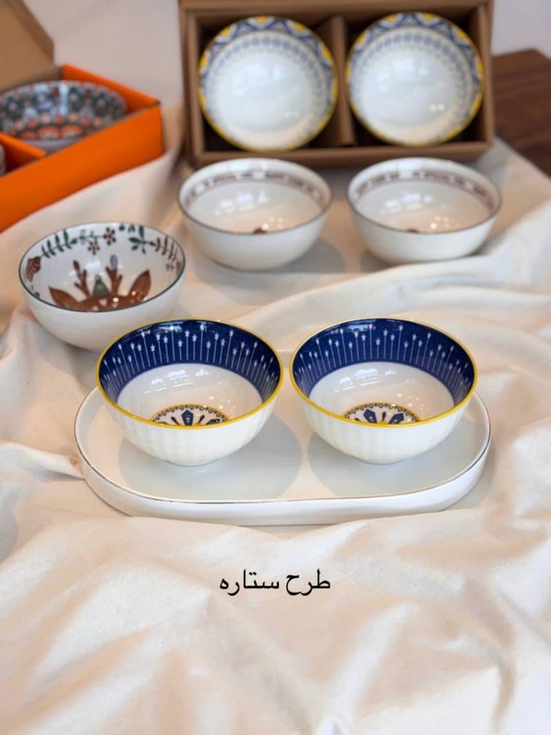 پیاله های جفتی طرحدار وارداتی
