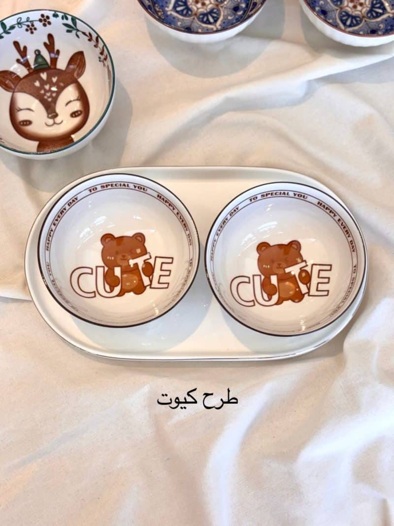 پیاله های جفتی طرحدار وارداتی