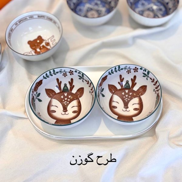 پیاله های جفتی طرحدار وارداتی
