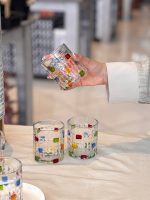 خرید نیم لیوان های رنگی lang xu glass