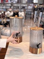 خرید کلمن طرحدار ترکیب بلور و چوب glass ware