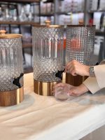خرید کلمن طرحدار ترکیب بلور و چوب glass ware