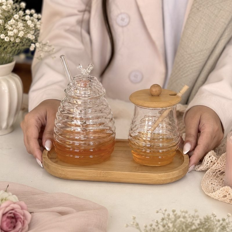 خرید عسل خوری پیرکس زیره بامبو و ساده وارداتی