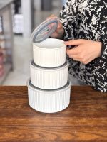 خرید ظرف نگهدارنده 3تایی پرسلن وارداتی