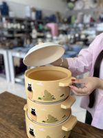 خرید قابلمه سرامیکی طرح گربه وارداتی